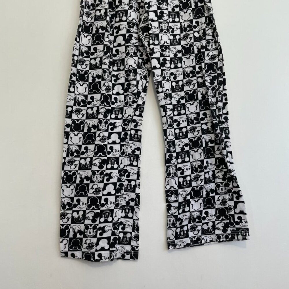 DISNEY x JERRY LEIGH Mickey Mouse Checker Print Lounge Pajama Pant Checkered JRS - Picture 4 of 16